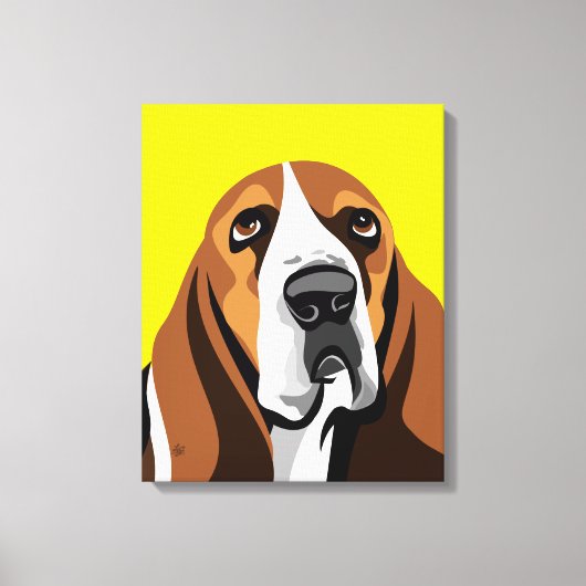 Basset Hound Dog Leinwanddruck (Vorderseite)