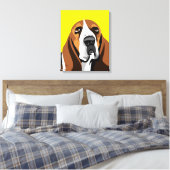 Basset Hound Dog Leinwanddruck (Insitu (Schlafzimmer))