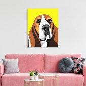 Basset Hound Dog Leinwanddruck (Insitu (Wohnzimmer))