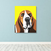 Basset Hound Dog Leinwanddruck (Insitu (Holzboden))