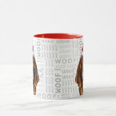 Basset Hound Dog Lover Weihnachtsfeiertag Tasse (Zentrum)