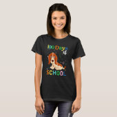 Basset Hound Dog Lovers Teacher Student 100th Day T-Shirt (Vorne ganz)