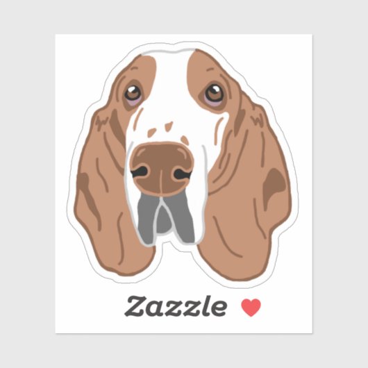 Basset Hound Dog Mom Mug Aufkleber (Blatt)