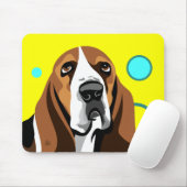 Basset Hound Dog Mousepad (Mit Mouse)