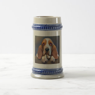 Basset Hound - Dog Portrait Bierglas