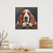 Basset Hound - Dog Portrait Poster (Küche)