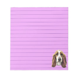 Basset Hound Dog Portrait Print Linken Notizblock