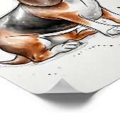 Basset Hound | Dog Print | Dog Art Print Poster (Ecke)