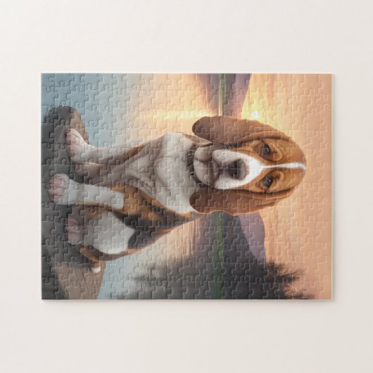 Basset Hound Dog Puzzle (Horizontal)