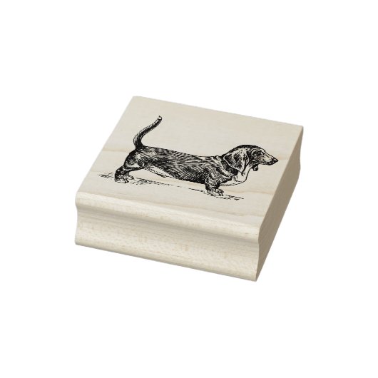 Basset Hound Dog Rasse Gummistempel (Stempel)