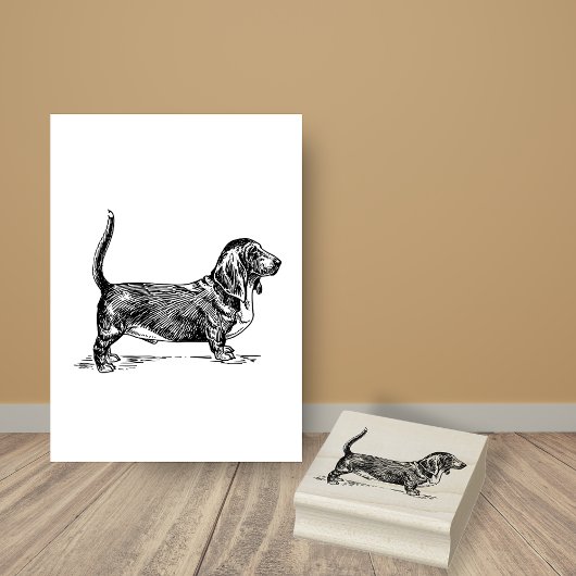 Basset Hound Dog Rasse Gummistempel