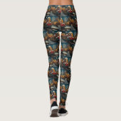 Basset Hound Dog Roller Untersetzer Weihnachten Leggings (Rückseite)