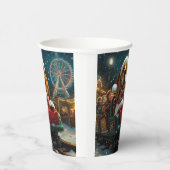 Basset Hound Dog Roller Untersetzer Weihnachten Pappbecher (Rechts)