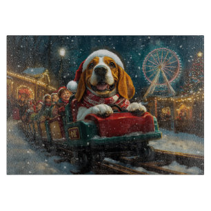 Basset Hound Dog Roller Untersetzer Weihnachten Schneidebrett