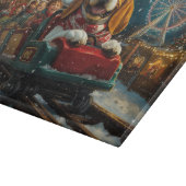 Basset Hound Dog Roller Untersetzer Weihnachten Schneidebrett (Ecke)