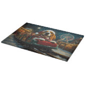 Basset Hound Dog Roller Untersetzer Weihnachten Schneidebrett (Ecke)