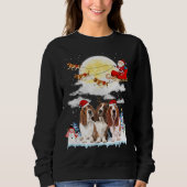 Basset Hound Dog Santa Sleigh Weihnachten Sweatshirt (Vorderseite)