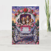 Basset Hound Dog Valentine's Day Karte (Vorderseite)