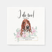 Basset Hound Dog Wedding Cocktail Napkins Serviette (Vorderseite)