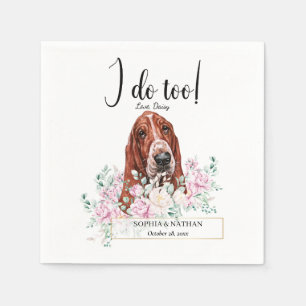 Basset Hound Dog Wedding Cocktail Napkins Serviette