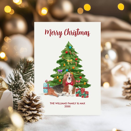 Basset Hound Dog Weihnachten