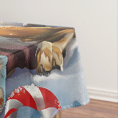 Basset Hound Dog Winter Wunderland Weihnachtsfreud Tischdecke (Beispiel)