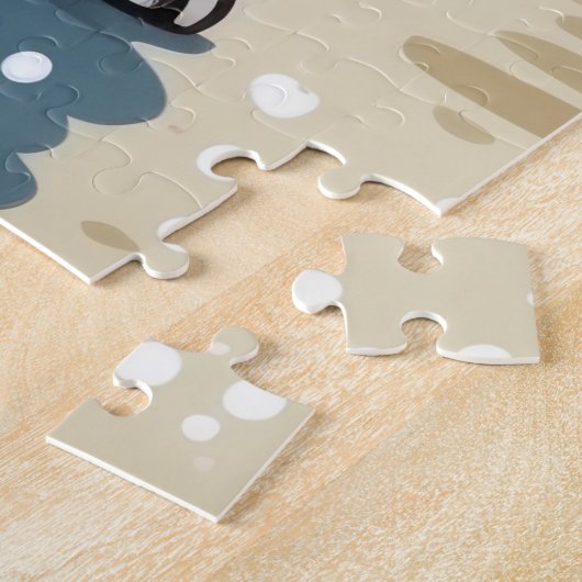 Basset Hound Dogs Christmas Snow Holiday Puzzle (Seite)