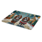 Basset Hound Dogs Christmas Snow Holiday Schneidebrett (Ecke)