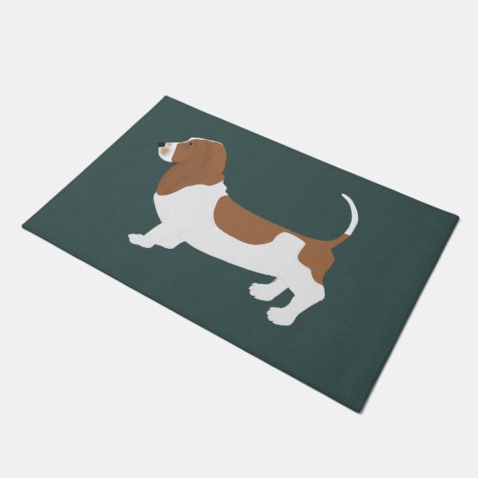 Basset Hound Doormat Fußmatte (Schrägansicht)