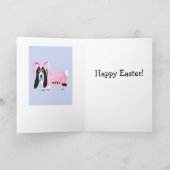 Basset Hound Easter Bunny Feiertagskarte (Innenseite)