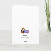 Basset Hound Easter Bunny Feiertagskarte (Rückseite)