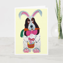 Basset Hound Easter Bunny Feiertagskarte