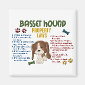 Basset Hound-Eigenschaftengesetze 4 Magnet (Vorne)