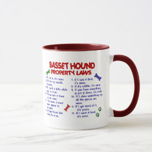 BASSET HOUND-Eigentums-Gesetze 2 Tasse