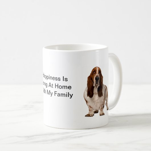 Basset Hound - "ein Mitglied der Familie " Kaffeetasse (VorderseiteRechts)