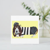 Basset Hound Einbrecher Feiertagskarte (Stehend Vorderseite)