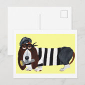 Basset Hound Einbrecher Postkarte (Vorne/Hinten)