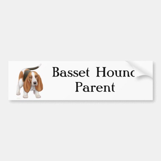Basset Hound-Elternteil Autoaufkleber (Vorne)