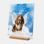 Basset Hound Engel Dog Name Pet Memorial Acrylschild (Winkel)