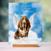 Basset Hound Engel Dog Name Pet Memorial Acrylschild (Neutral)