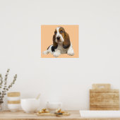 Basset Hound Fabulous Face Print Poster (Küche)