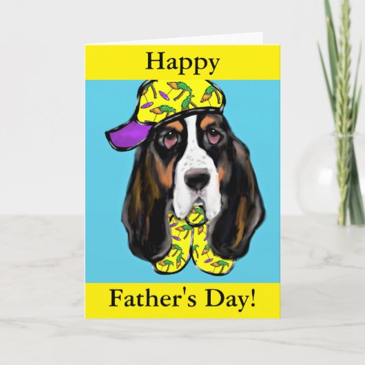 Basset Hound Feiertagskarte (Vorderseite)