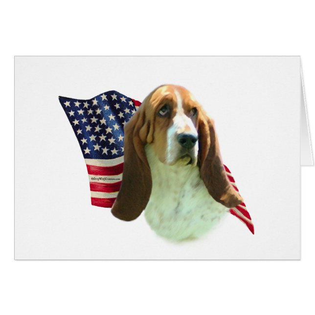Basset Hound Flag (Vorderseite (Horizontal))