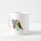Basset Hound Flag Kaffeetasse (Vorderseite Links)