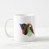 Basset Hound Flag Kaffeetasse (Links)