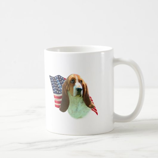 Basset Hound Flag Kaffeetasse (Rechts)