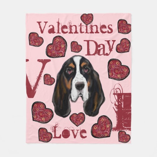 BASSET HOUND FLEECEDECKE (Vorderseite)