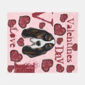 BASSET HOUND FLEECEDECKE (Vorderseite (Horizontal))