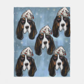 BASSET HOUND FLEECEDECKE (Vorderseite)