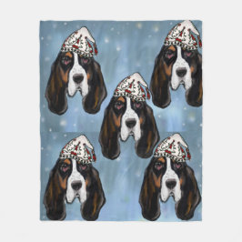 BASSET HOUND FLEECEDECKE